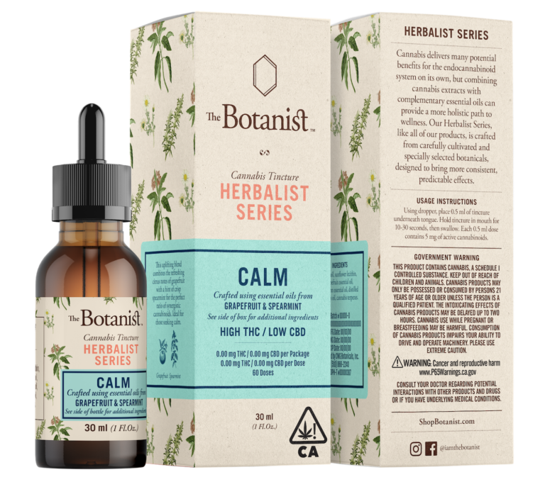 Botanist Calm Tincture & box shot