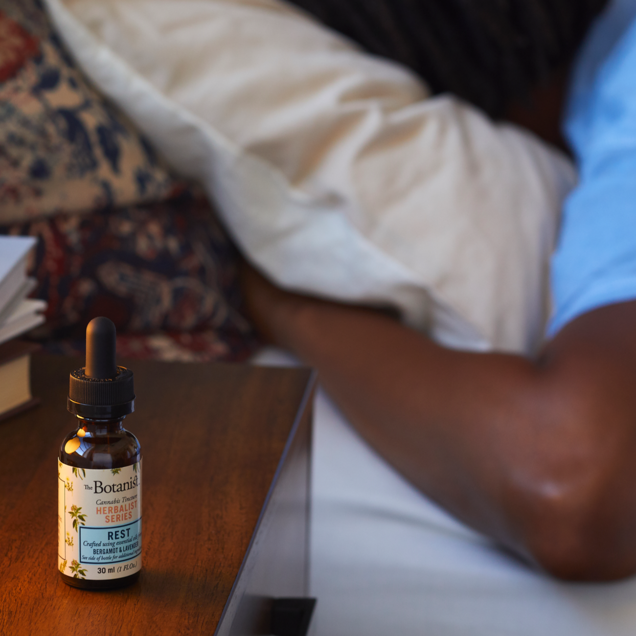 Botanist Rest Tincture on night table